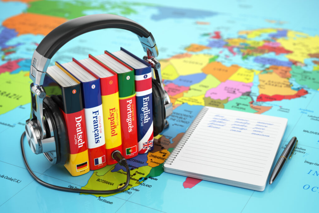multiple-language-books-on-map