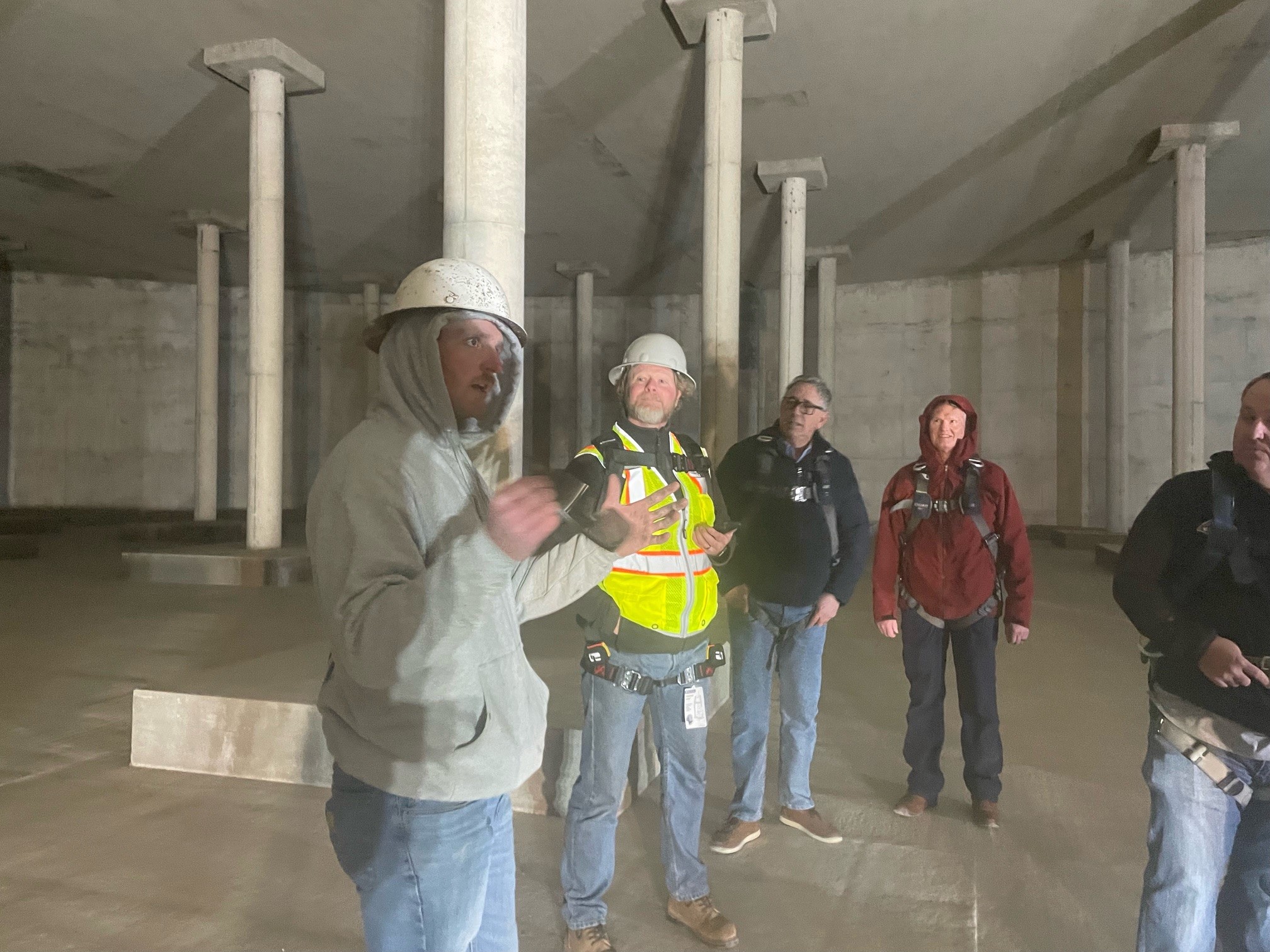 Eagle Mountain Officials Tour Massive Water Tank Nearing Completion 