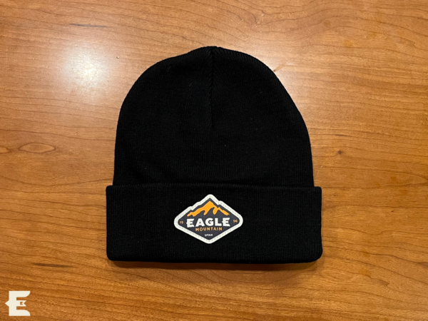 Knit Logo Beanie in Black