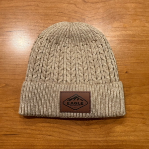 Knit Logo Beanie in Camel