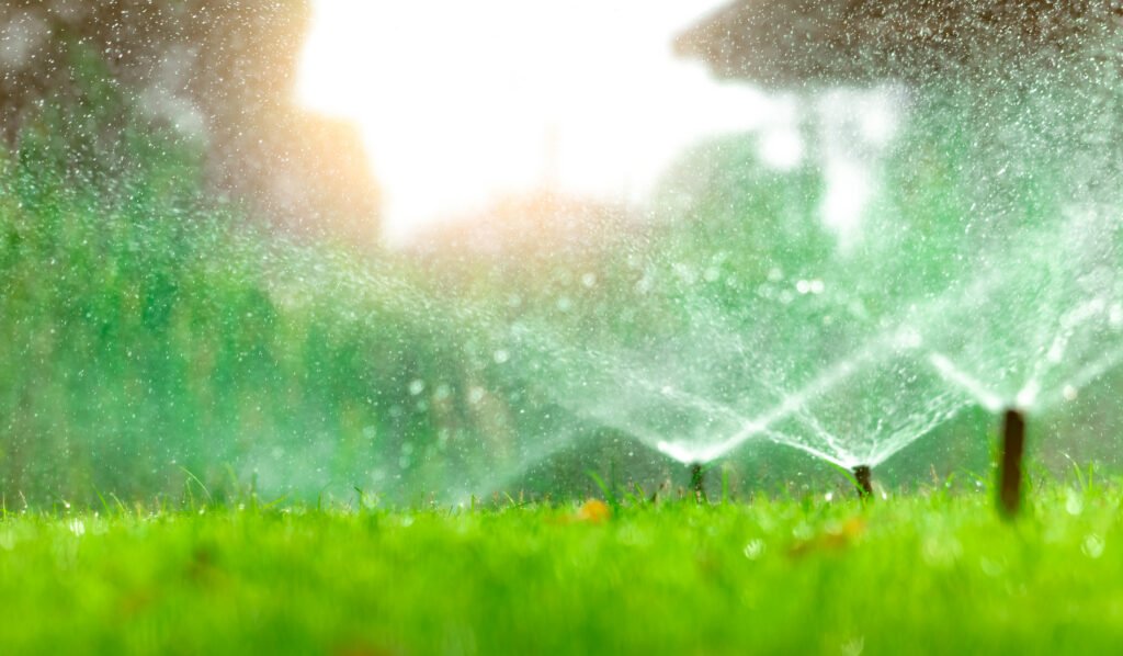 Sprinkler-Watering-Lawn-Grass
