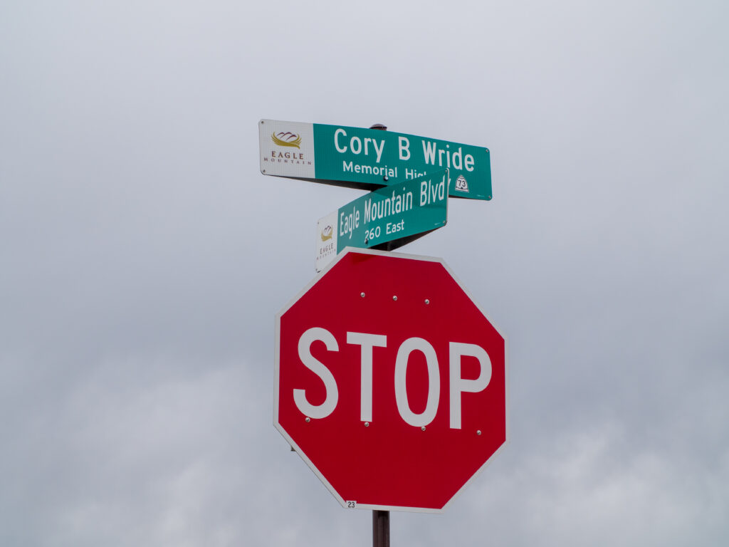 stop-sign-road-work-Eagle-Mountain-BLVD