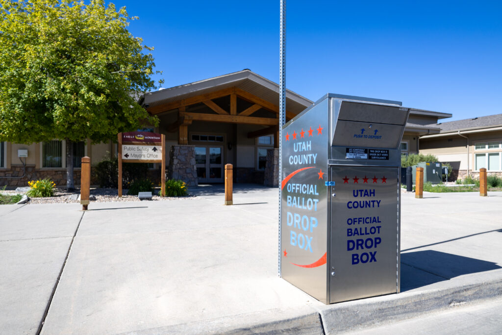 voting ballot drop box at city hall June 2026