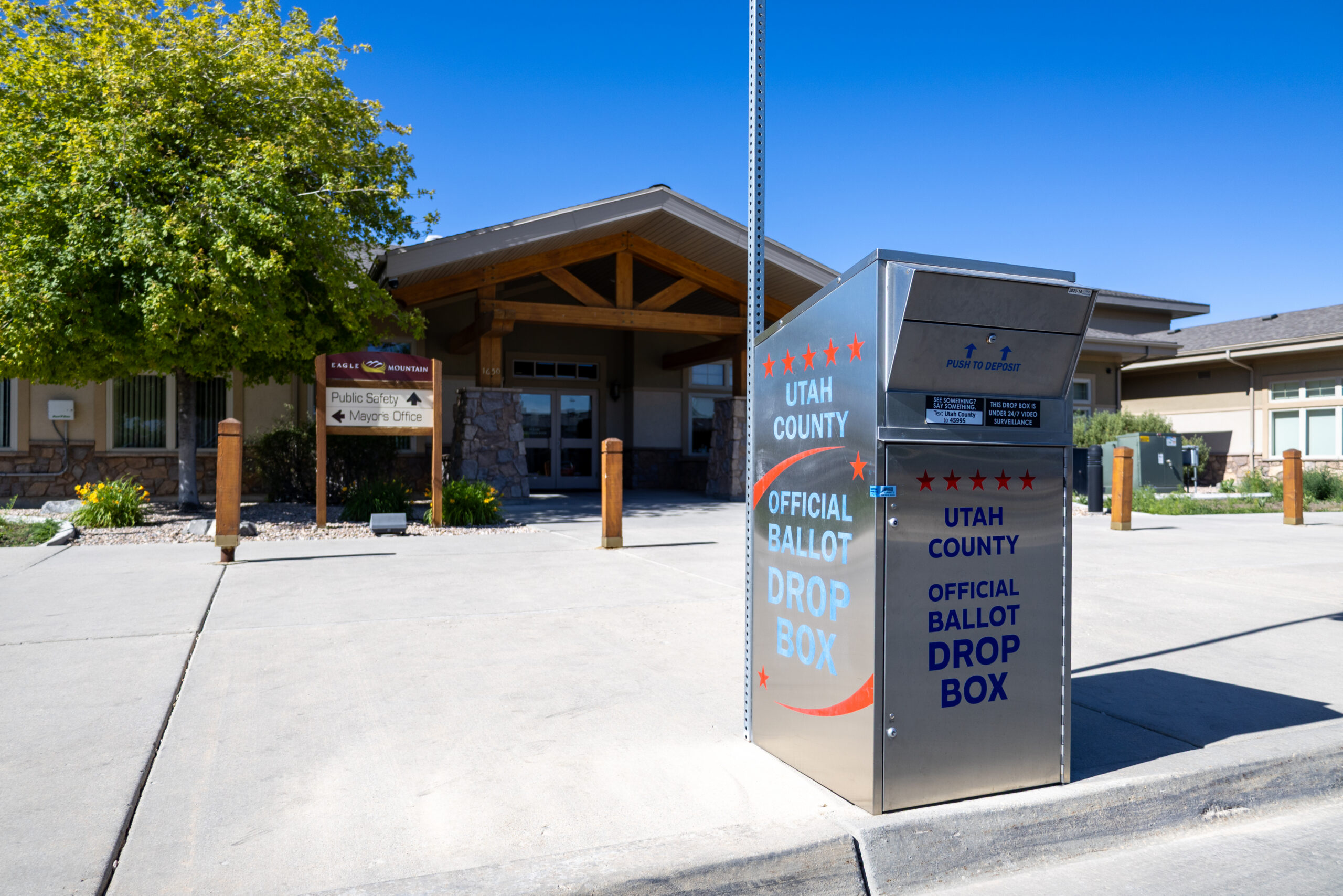 voting ballot drop box at city hall June 2026