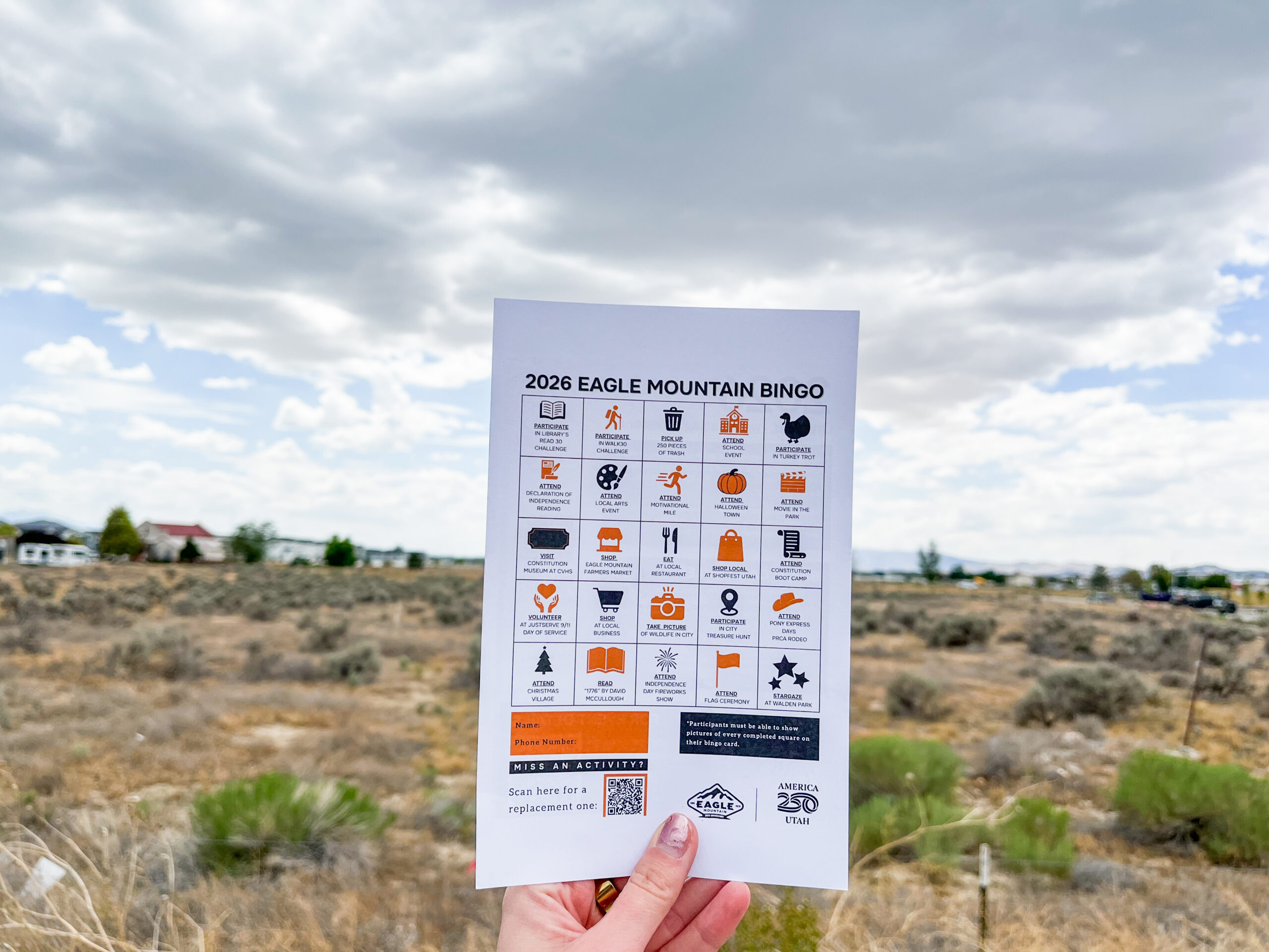 Eagle Mountain City Bingo Card 2026