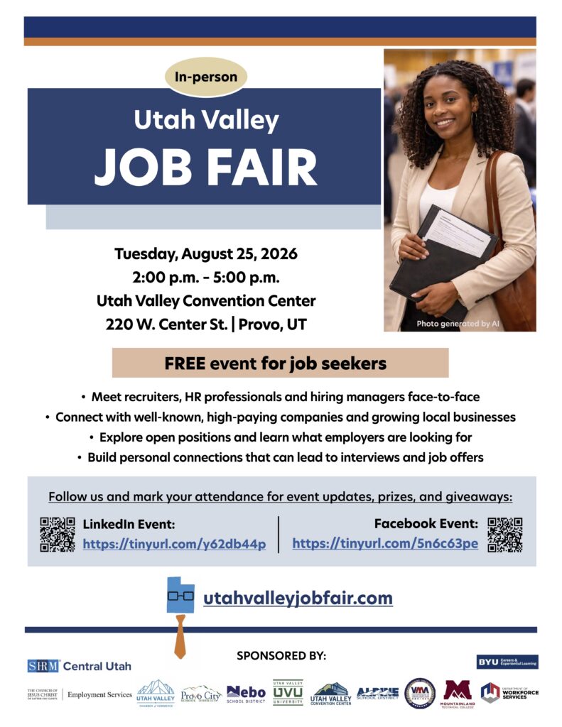 Job seekers connecting with employers and exploring career opportunities in Eagle Mountain, Utah.