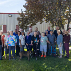 Group of seniors celebrating the Eagle Mountain Senior Center’s 8th anniversary