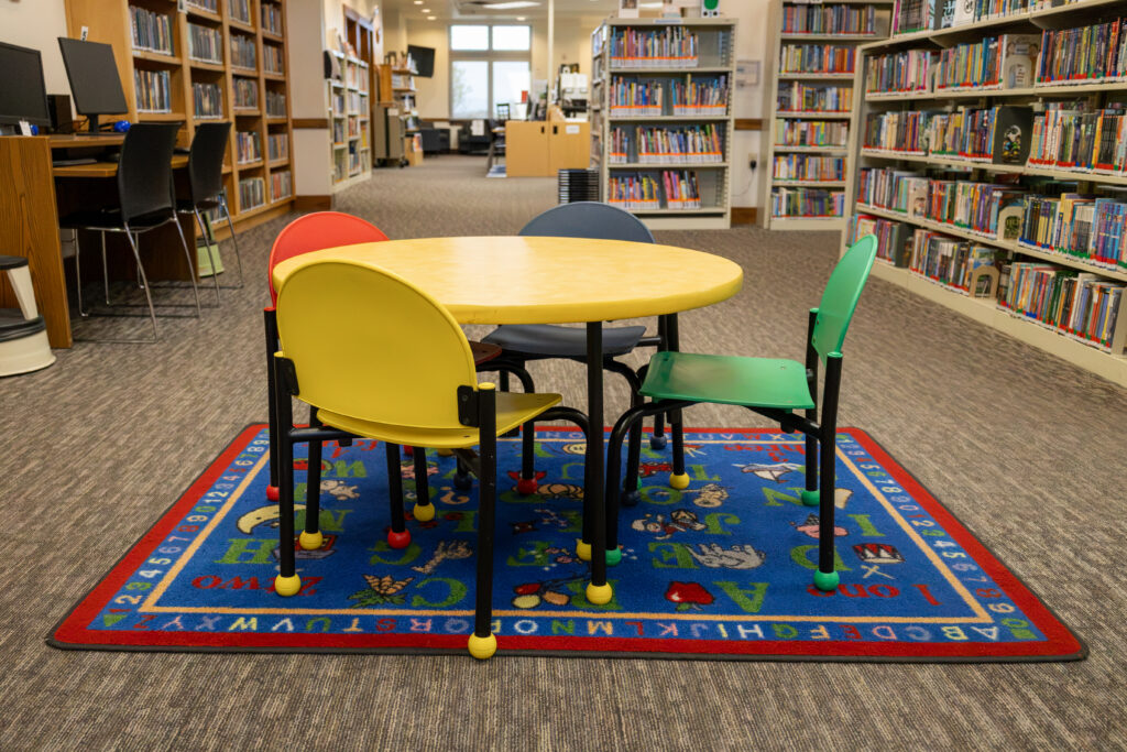 Library Chairs and table